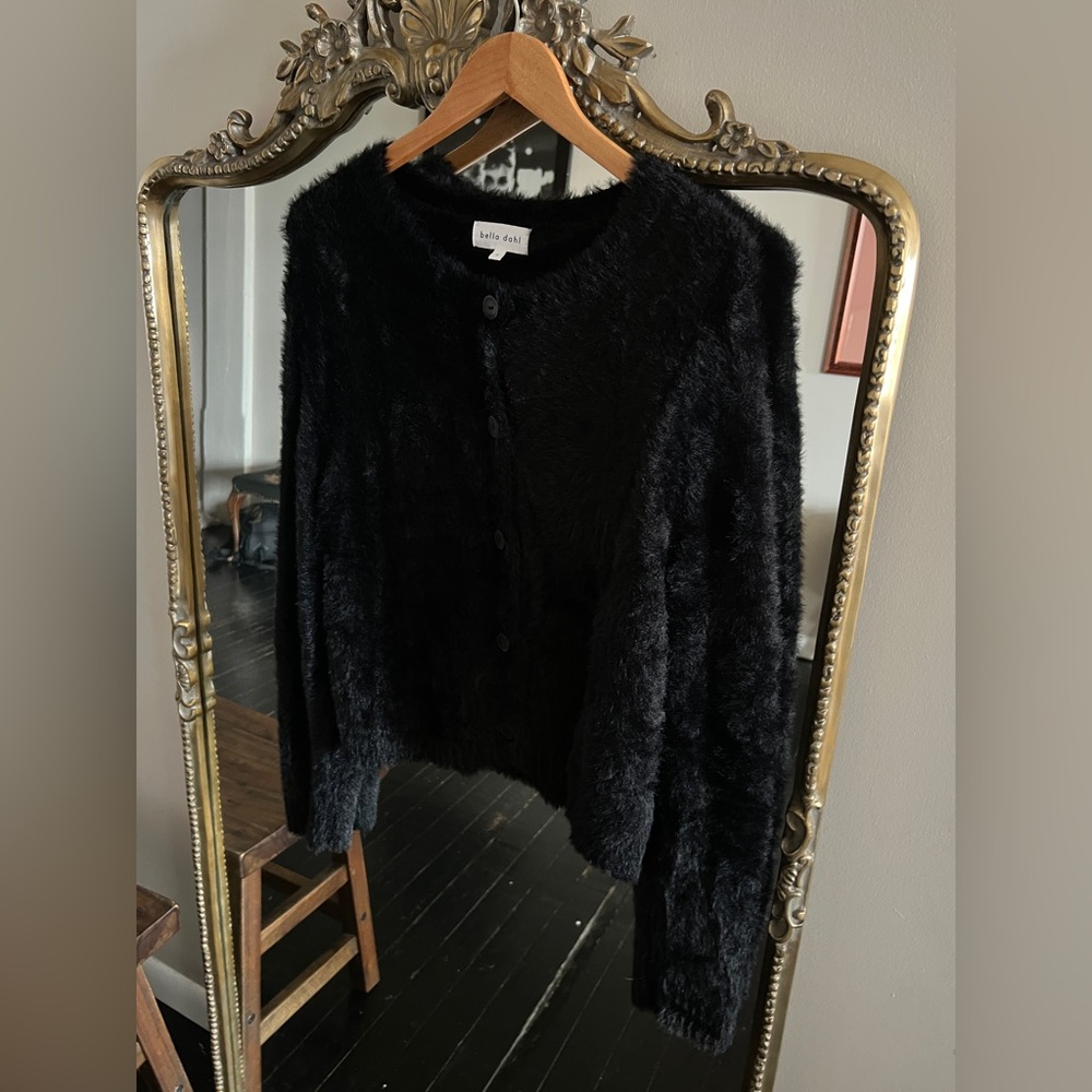 Bella Dahl Black Fuzzy Cardigan